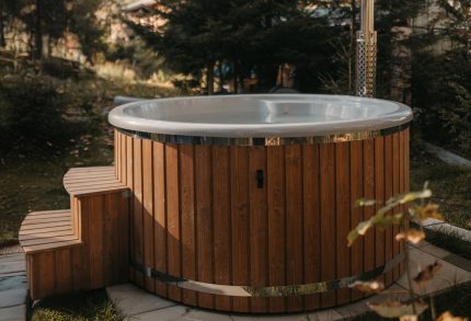 Fürdődézsa integrált kályhával