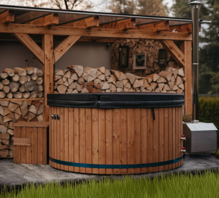 Fürdődézsa külső kályhával